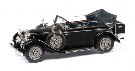 EMEU43043A Cabriolet D Mercedes Benz 290 W18 de 1933-36 Empattement Court toit ouvert - noir
