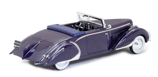 EMEU43030A Delage D8-85 Clabot Cabriolet 1935 sans pare-chocs arrière bleue