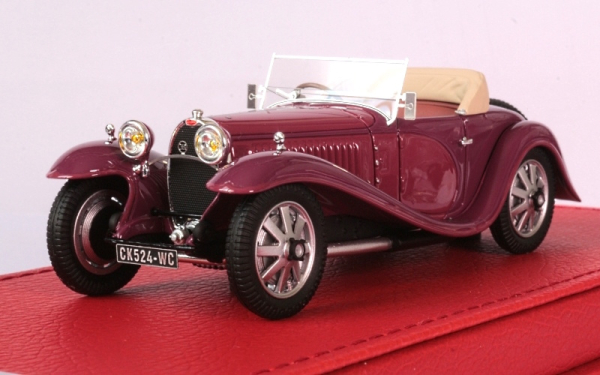 EVR209o Bugatti T55 1/43 Super Sport cabriolet Vanvooren Rondoni 1932 sn 55204 ouvert.
