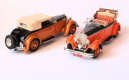 EVR212f Delage D8S Figoni 1/43 Maharaja de Holkar 1930 fermée, couleur orange métallisé.