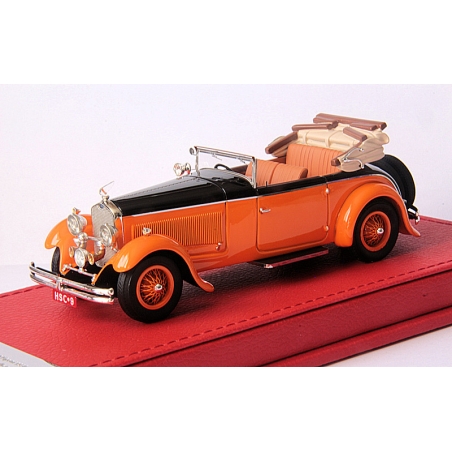 EVR212o Delage D8S Figoni 1/43 Maharaja de Holkar 1930 ouverte, couleur orange.